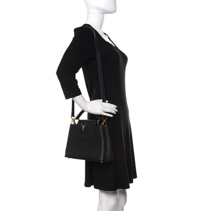Louis Vuitton Taurillon Capucines BB Black 2 of 9