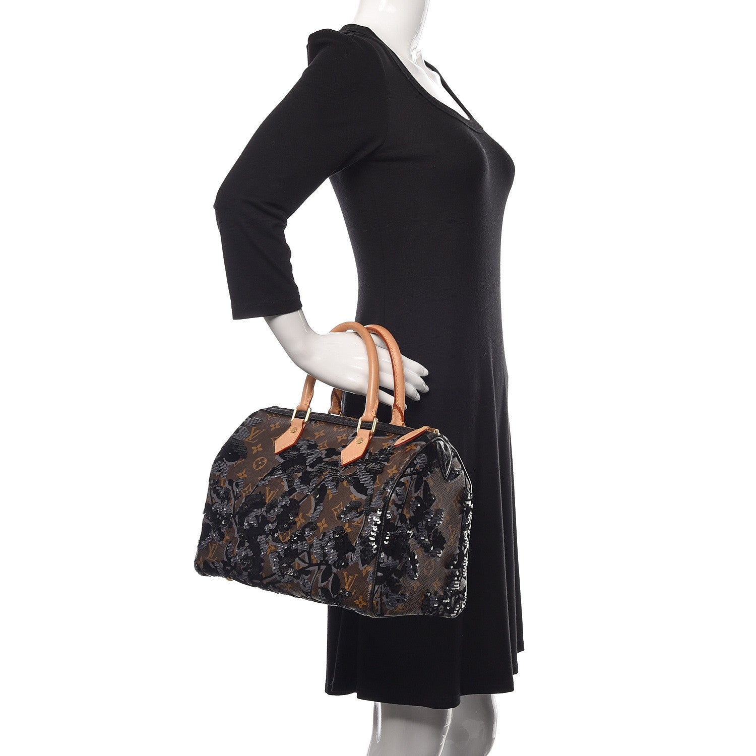 Louis Vuitton Monogram Fleur De Jais Sequins Speedy 30 2 of 11