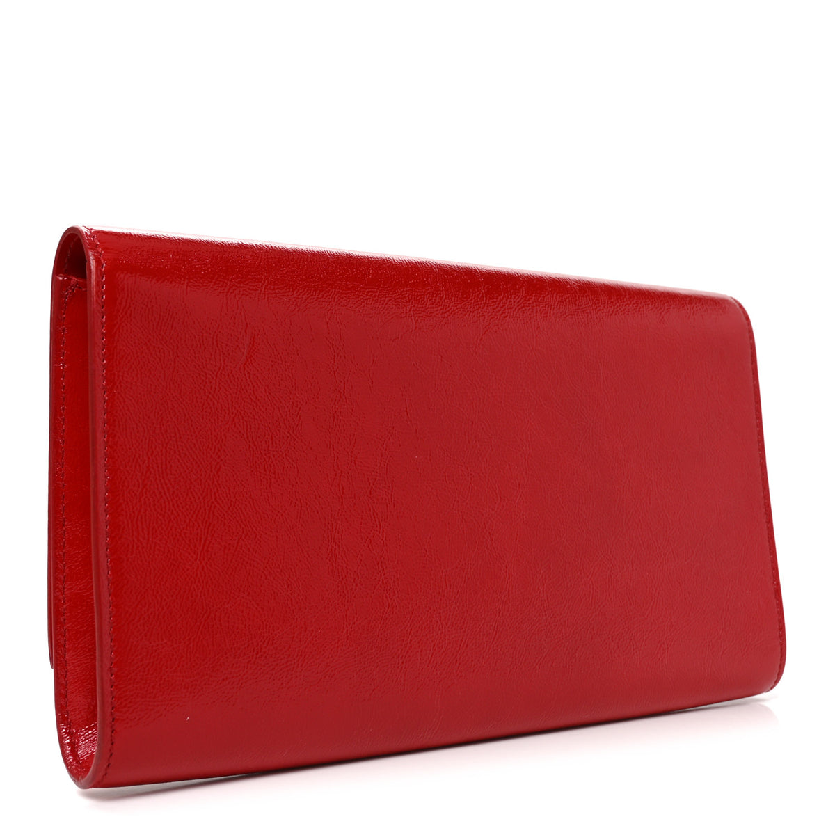 Textured Patent Monogram Large Belle De Jour Clutch Red