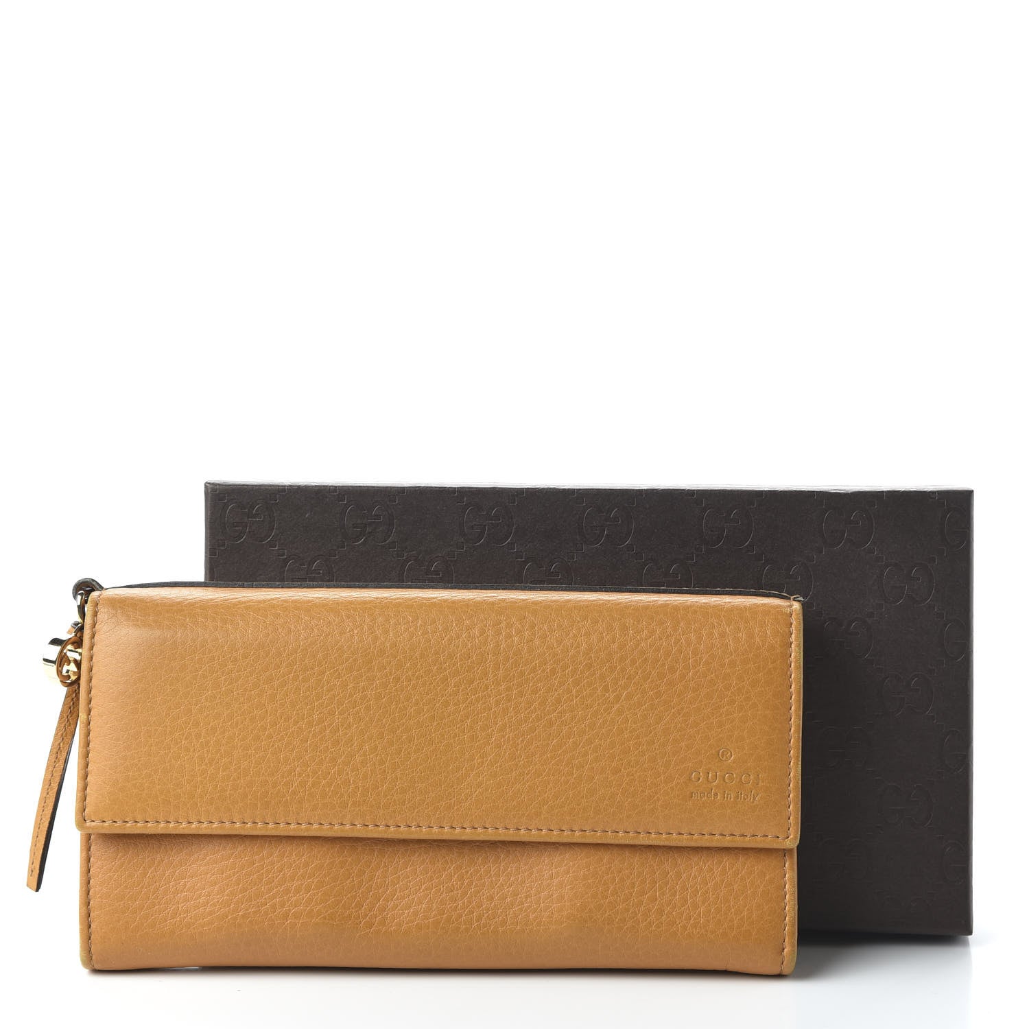Gucci Pebbled Calfskin Bree Continental Wallet Yellow 10 of 10