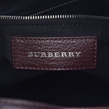 Burberry Goatskin Vintage Check Small Banner Tote Deep Claret 8 of 11