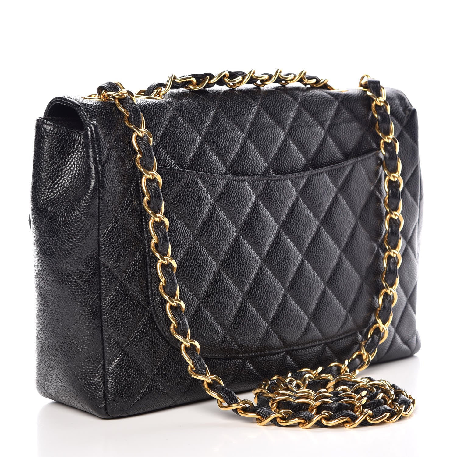 Chanel Caviar Jumbo Single Flap Black 3 of 11