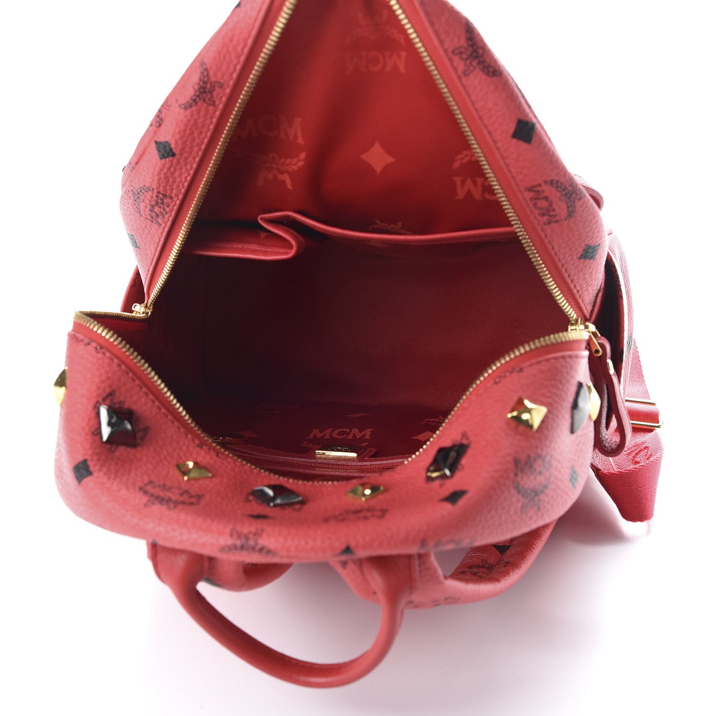 Visetos Studded Small Stark Backpack Corail