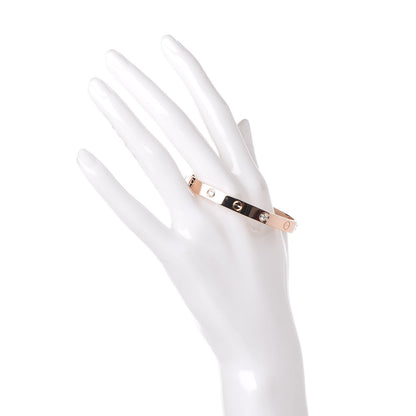Cartier 18K Pink Gold 4 Diamond LOVE Bracelet 16 2 of 7