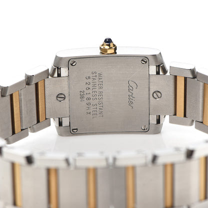 Cartier Stainless Steel 18K Yellow Gold 20mm Tank Francaise Quartz Watch 4 of 5