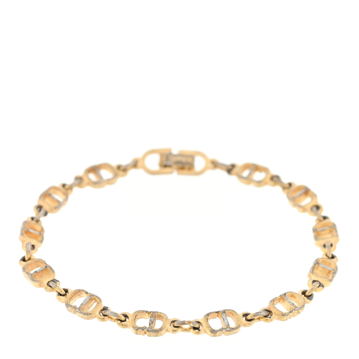 Christian Dior Metal CD Chain Bracelet Gold 1 of 3