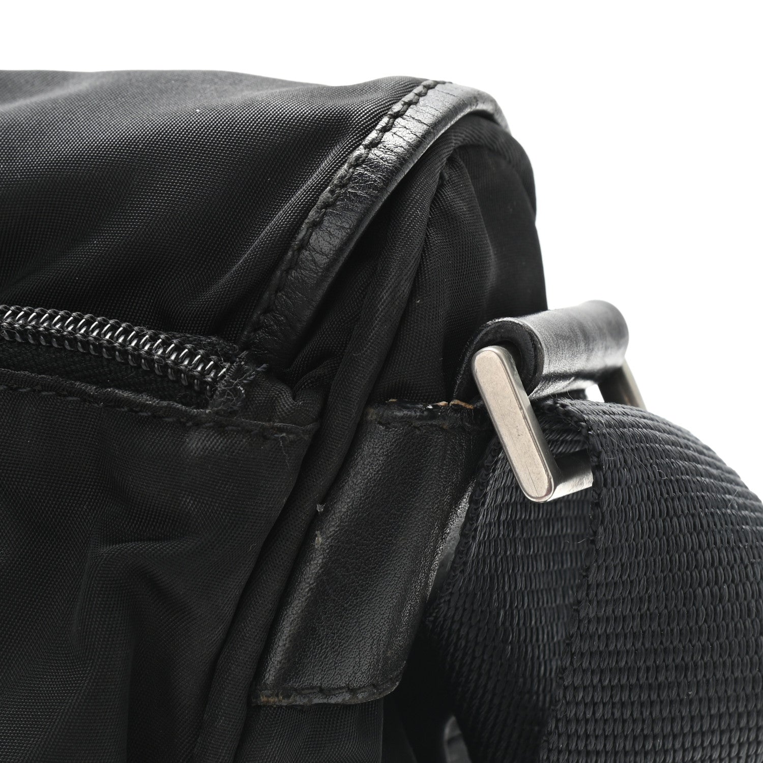 Prada Nylon Vela Messenger Bag Black 10 of 14