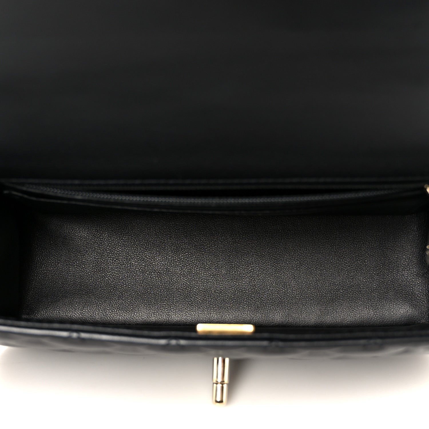 Chanel Lambskin Quilted Mini Top Handle Rectangular Flap Black 5 of 12