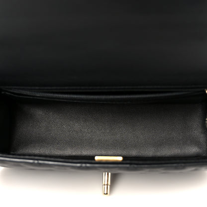 Chanel Lambskin Quilted Mini Top Handle Rectangular Flap Black 5 of 12