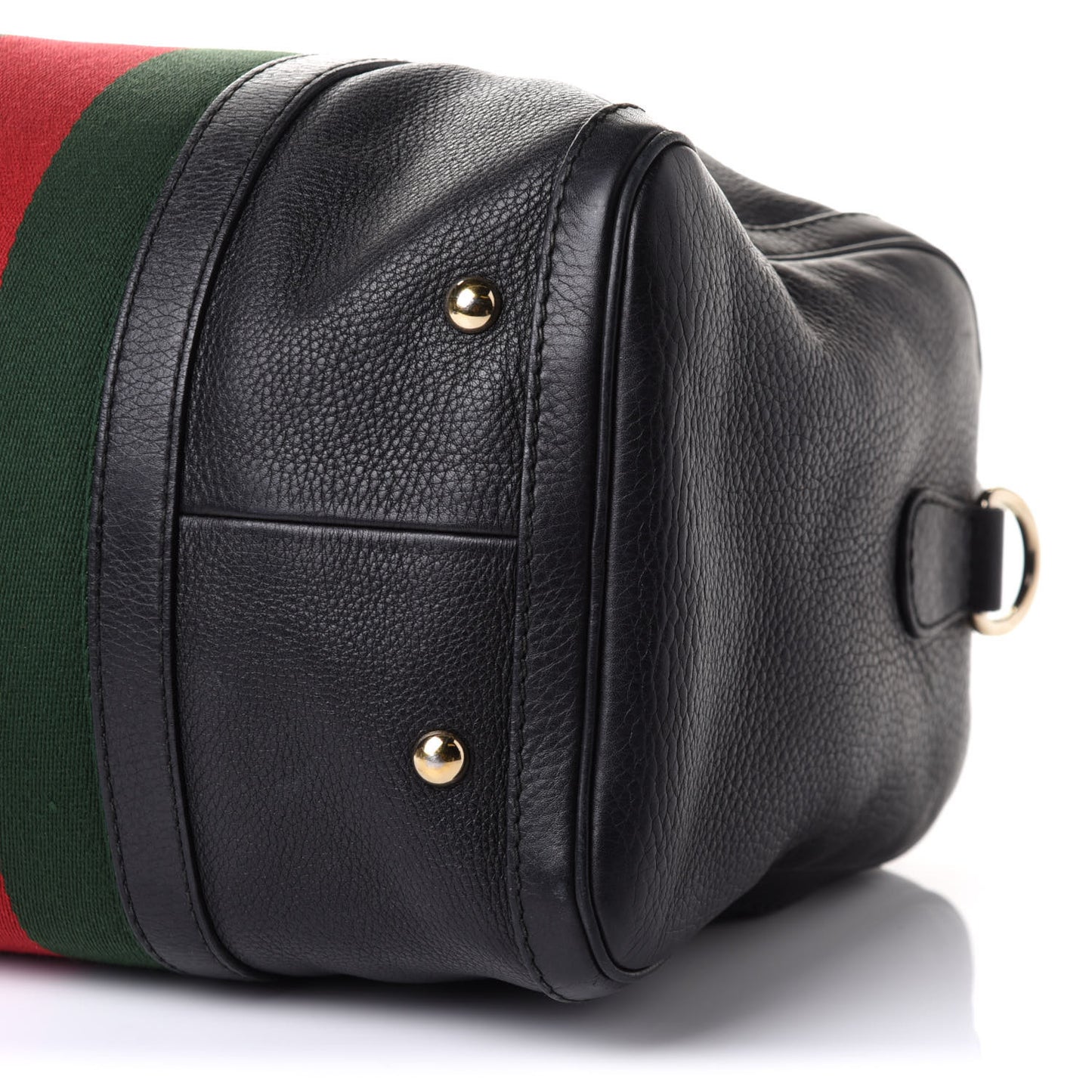 Calfskin Vintage Web Medium Boston Black