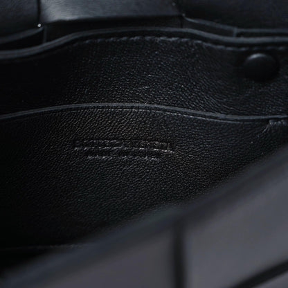 Bottega Veneta Lambskin Maxi Intrecciato Extra Mini Cassette Crossbody Bag Black 6 of 8