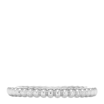 Van Cleef & Arpels 18K White Gold Small Perlee Ring 52 6 3 of 4