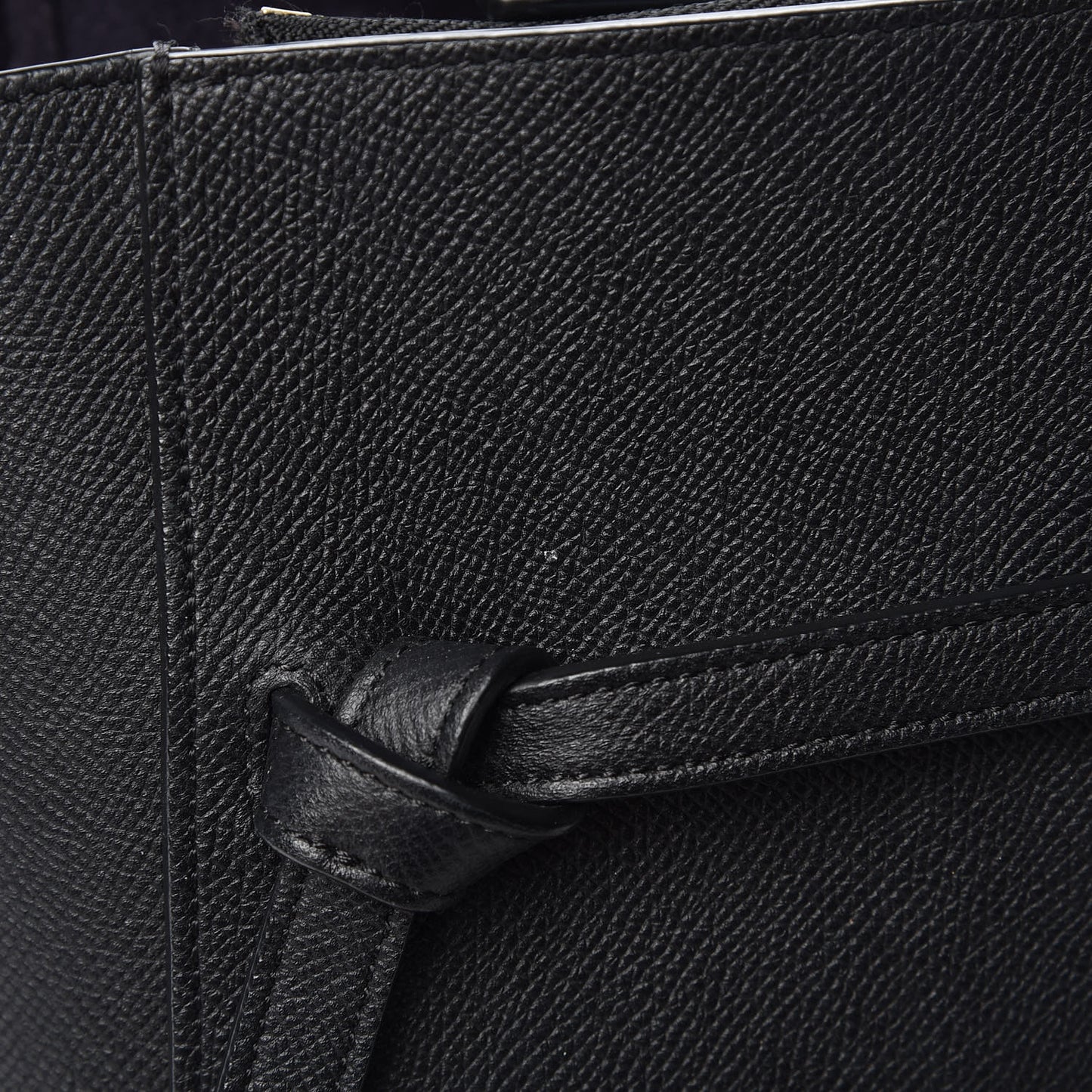 Grained Calfskin Mini Belt Bag Black