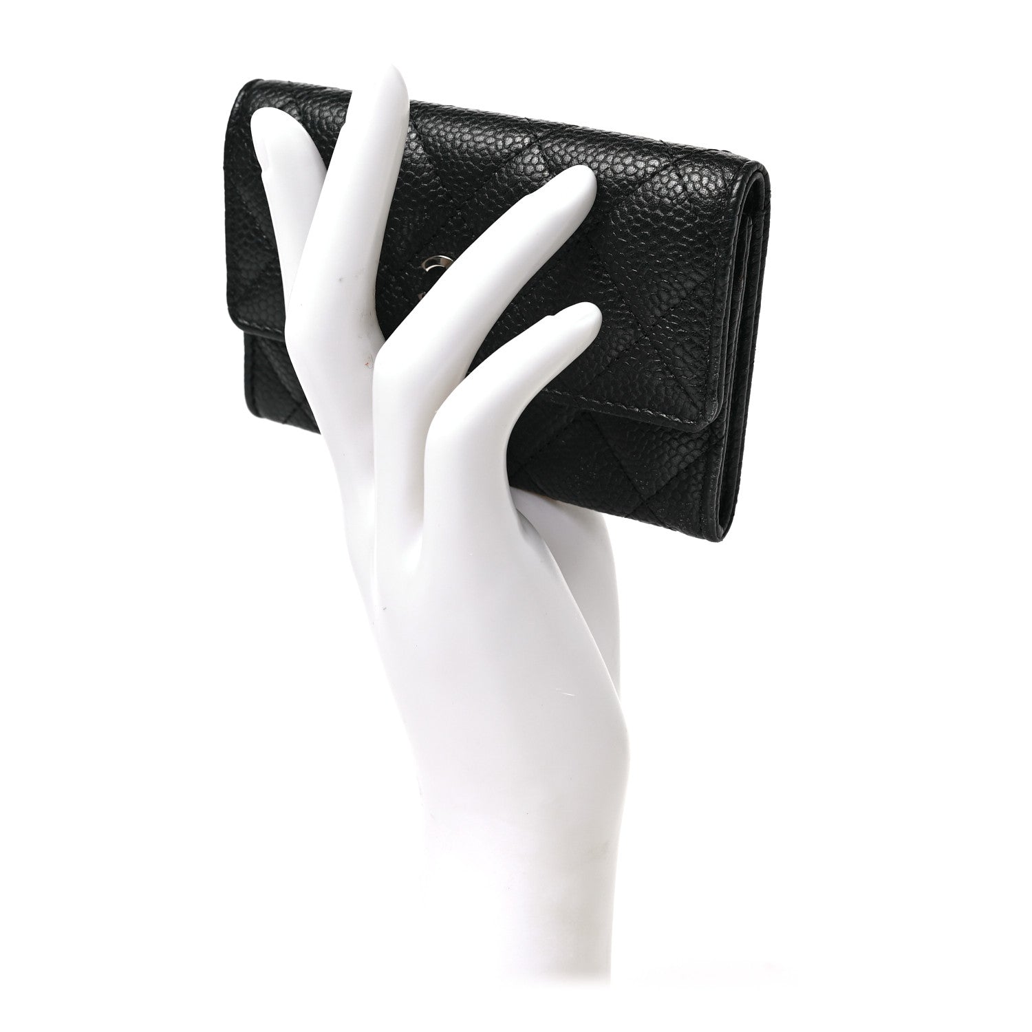 Chanel Caviar Quilted Flap Card Holder Black 2 of 8
