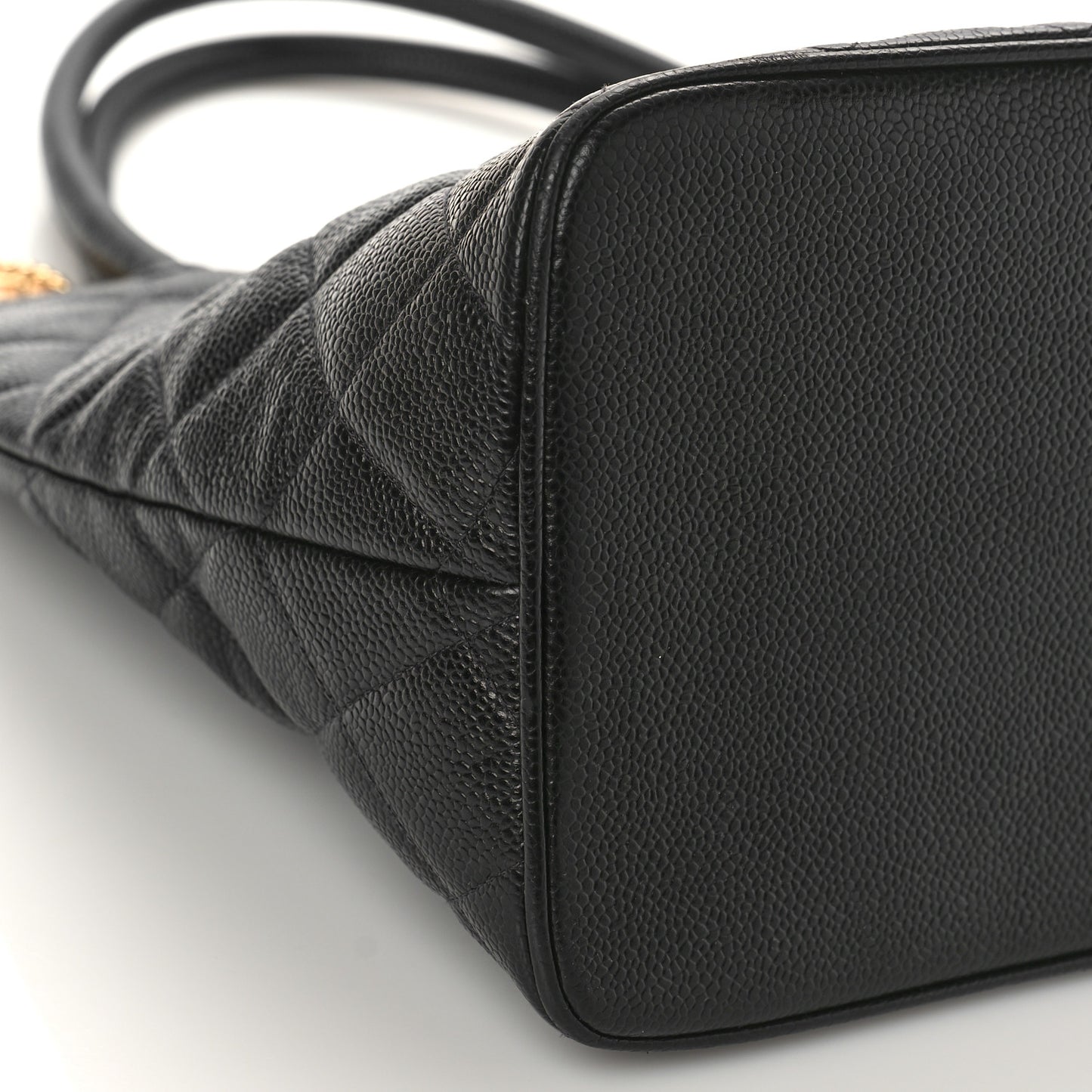 Caviar Quilted Medallion Tote Black