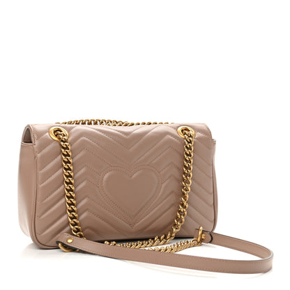 Gucci Calfskin Matelasse Small GG Marmont Shoulder Bag Porcelain Rose 3 of 11