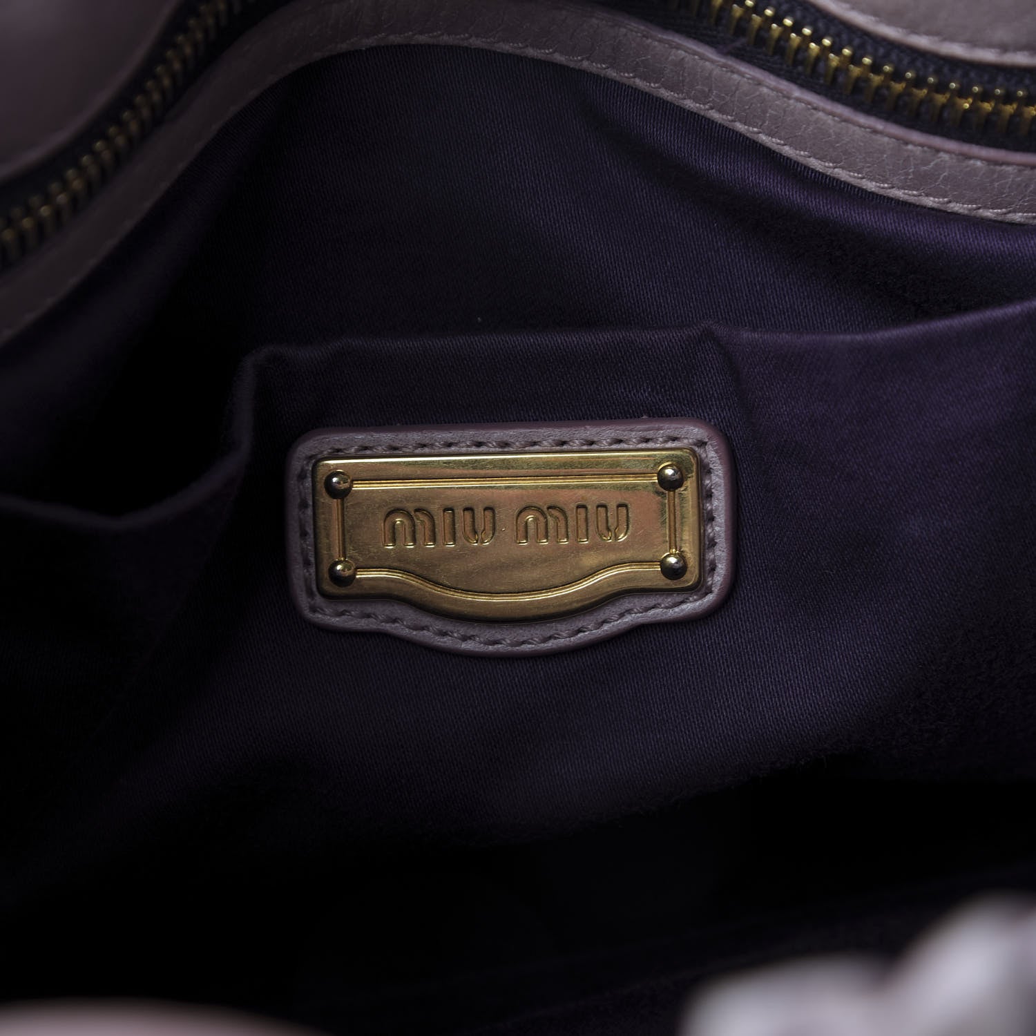 Miu Miu Vitello Shine Top Handle Satchel Mughetto 9 of 9