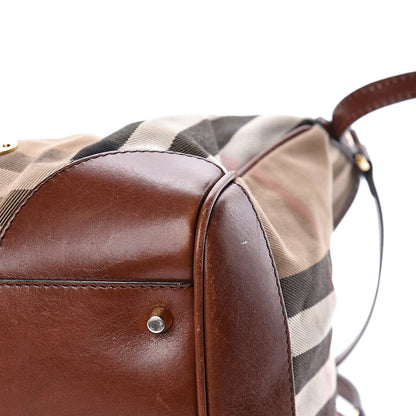 Burberry House Check Small Canterbury Tote Dark Tan 14 of 16