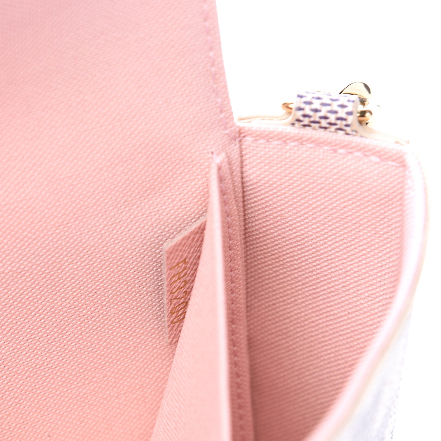 Louis Vuitton Damier Azur Pochette Felicie Chain Wallet Rose Ballerine 8 of 12