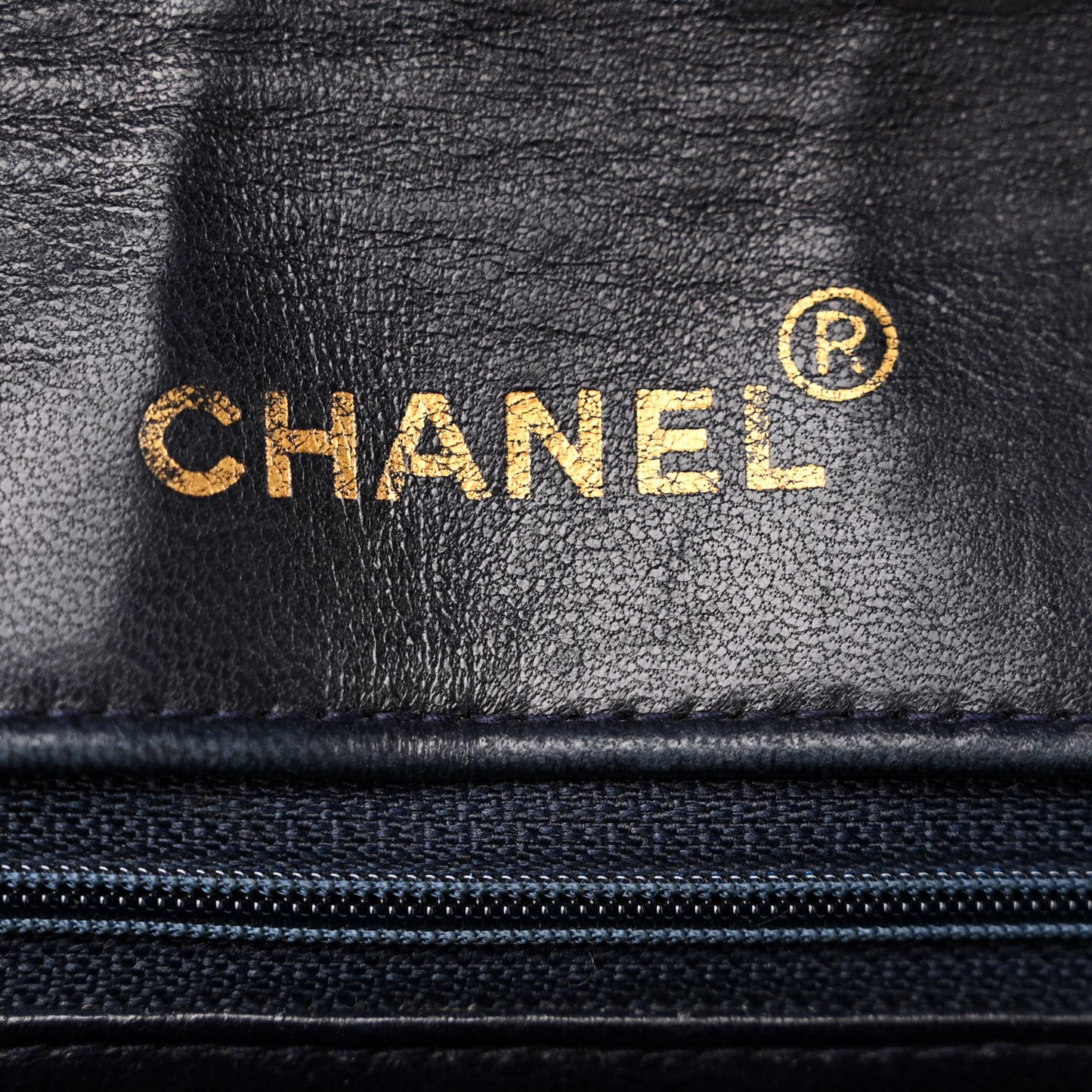 Patent Lambskin Quilted Small Single Flap Navy