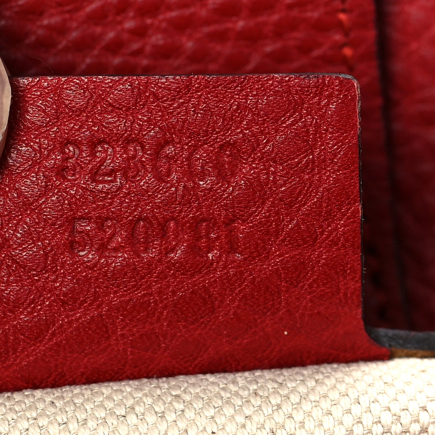 Pebbled Calfskin Medium Bamboo Shopper Tote Red