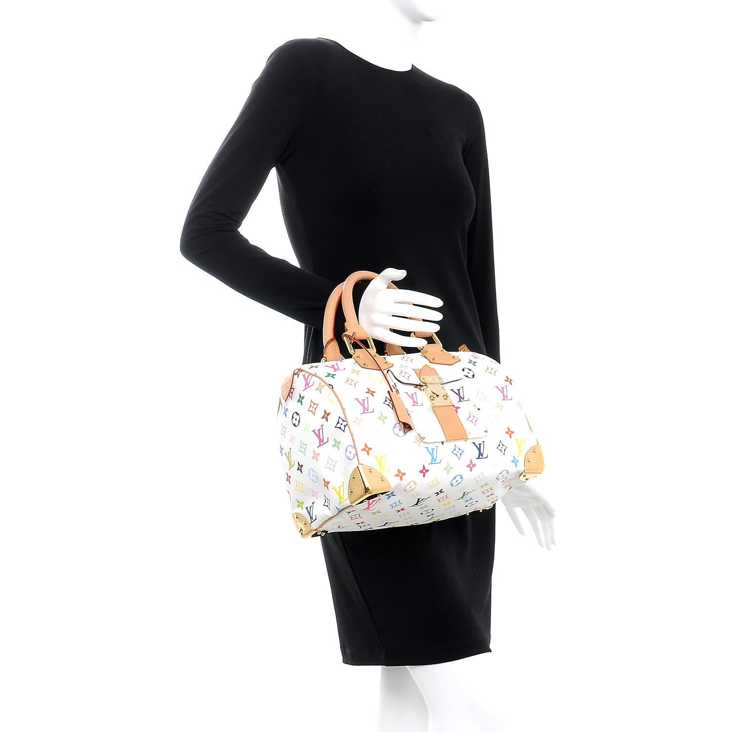 Louis Vuitton Monogram Multicolor Speedy 30 White 2 of 7