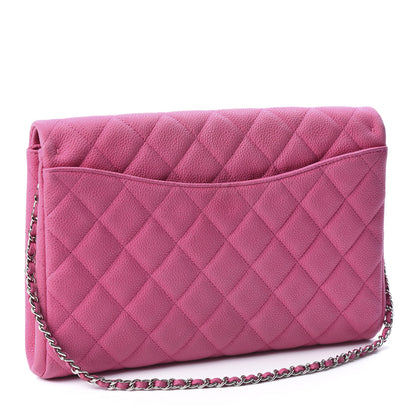Chanel Iridescent Caviar Clutch with Chain Flap Pink 2 of 9
