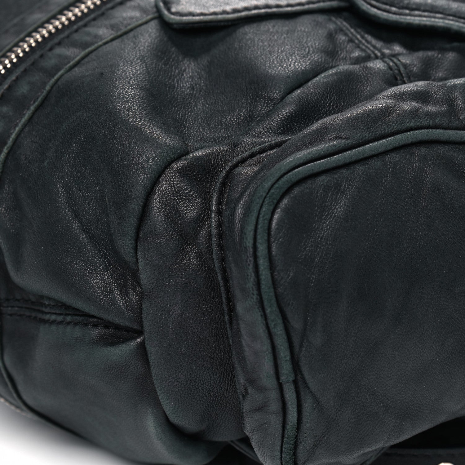 Alexander Wang Lambskin Marti Backpack Bag Washed Black Rhodium Hardware 7 of 14