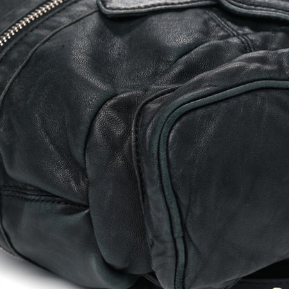 Alexander Wang Lambskin Marti Backpack Bag Washed Black Rhodium Hardware 7 of 14