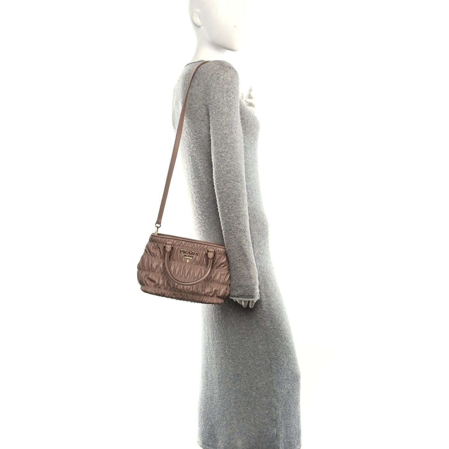 Nappa Gaufre Small Tote Cipria