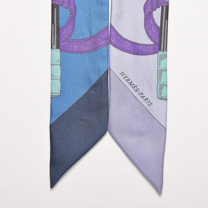 Hermes Silk Eperon d'Or Twilly 3 of 4