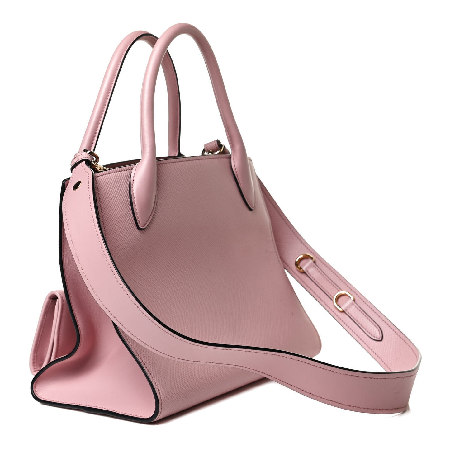 Saffiano Cuir Calfskin Small Monochrome Top Handle Tote Pesco
