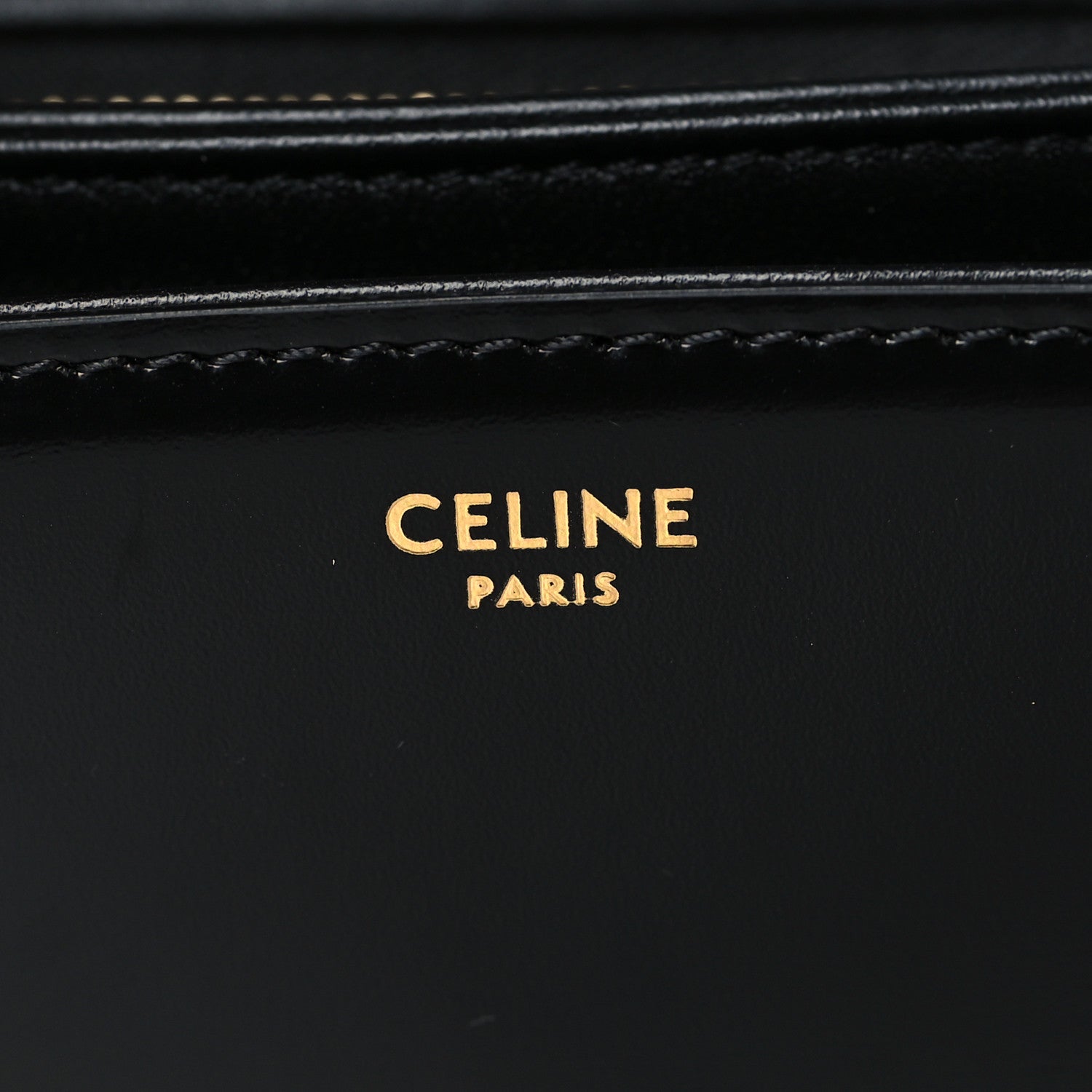 Celine Shiny Calfskin Teen Triomphe Black 6 of 6