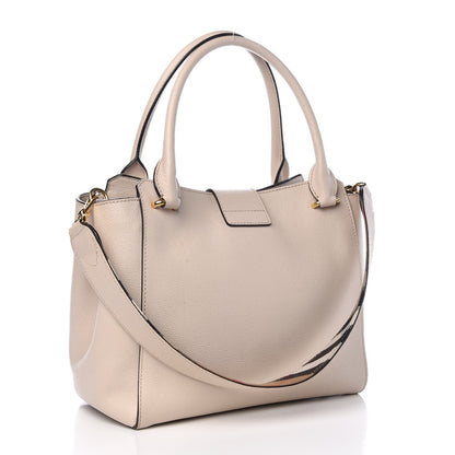 Burberry Soft Grain Calfskin Medium Buckle Tote Limestone 4 of 13