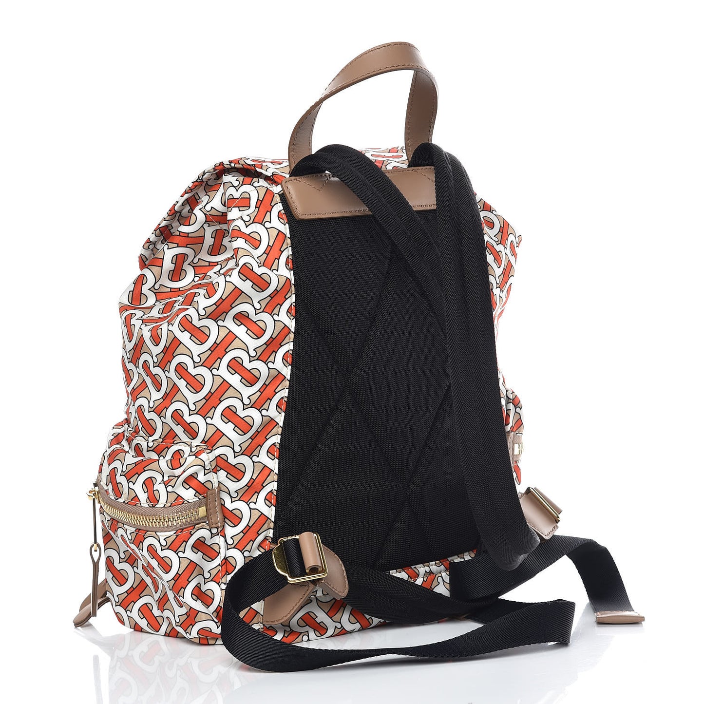 Nylon Monogram Medium Rucksack Backpack Vermillion