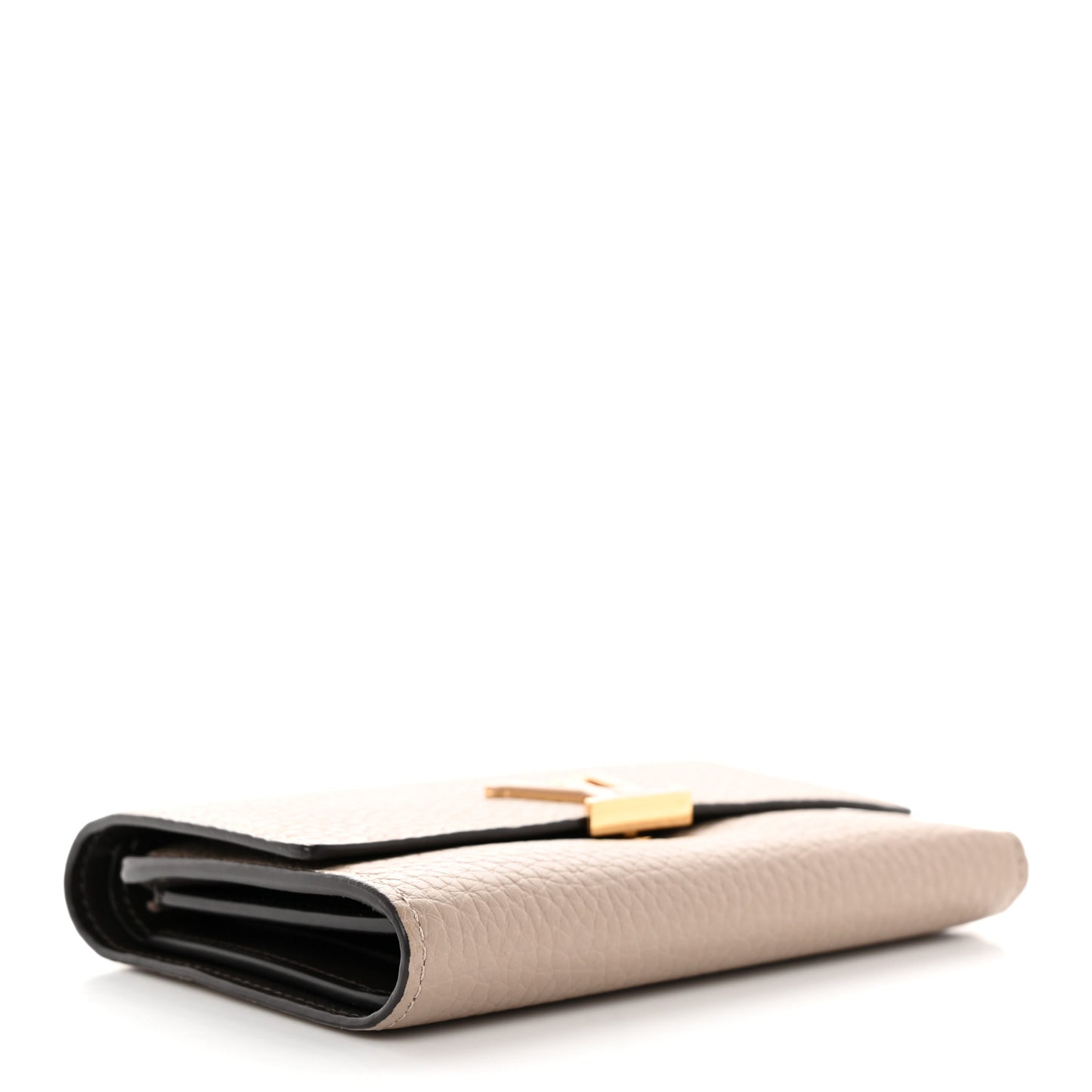 Taurillon Capucines Compact Wallet Galet