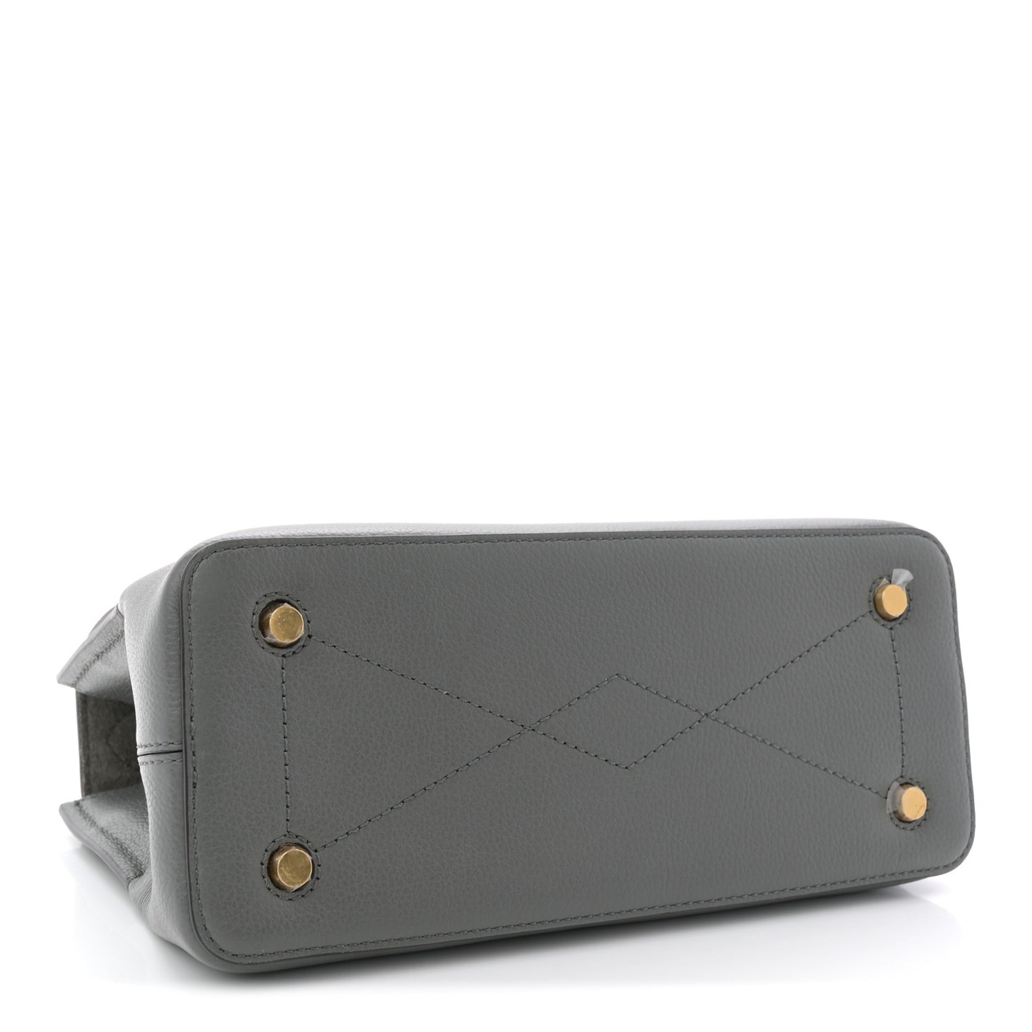 Small Classic Grain Calfskin Mini Seaton Grey