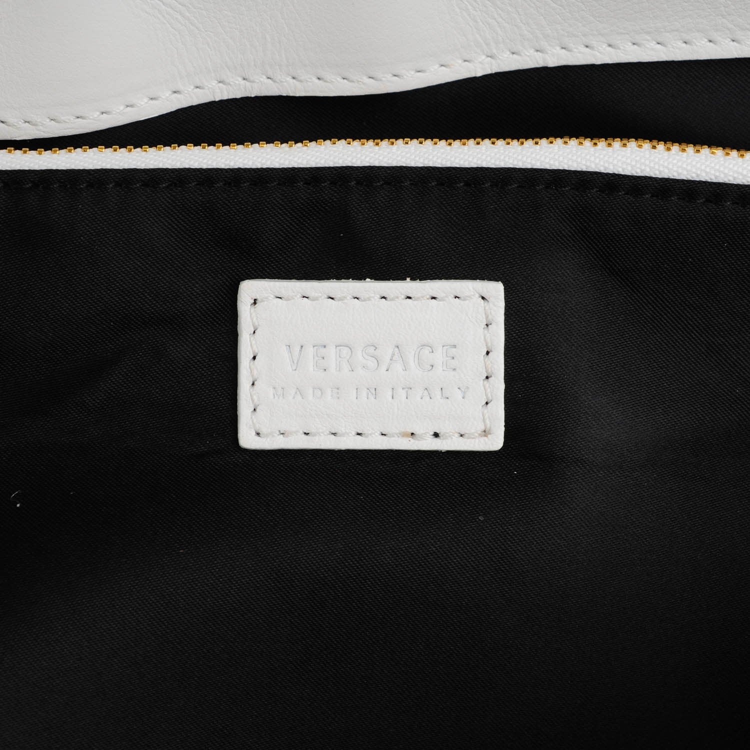 Versace Patent Micro Vanitas Icon Handbag White 6 of 6