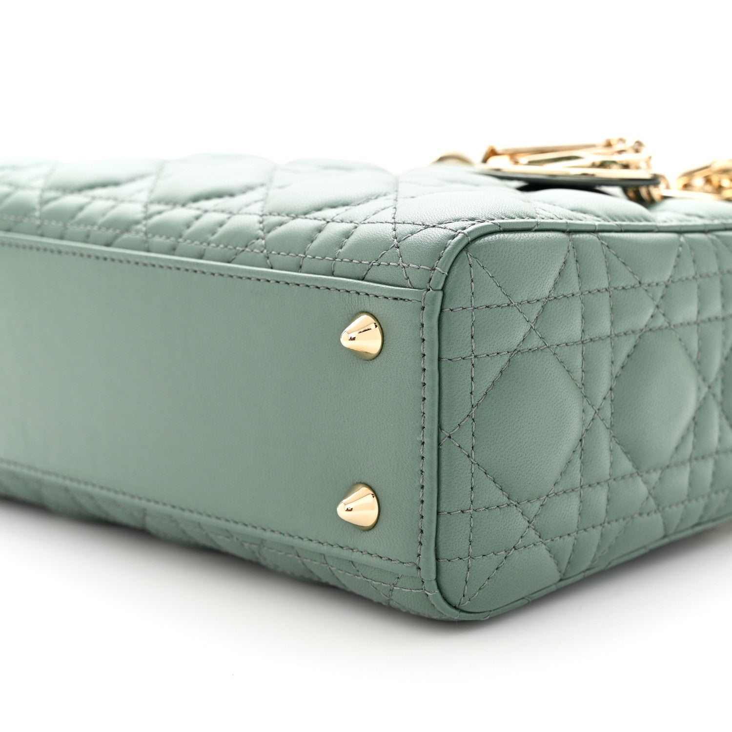 Christian Dior Lambskin Cannage Small My ABCDior Lady Dior Cedar Green 9 of 9