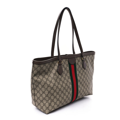 Gucci GG Supreme Monogram Medium Ophidia Shopping Tote Brown 3 of 12
