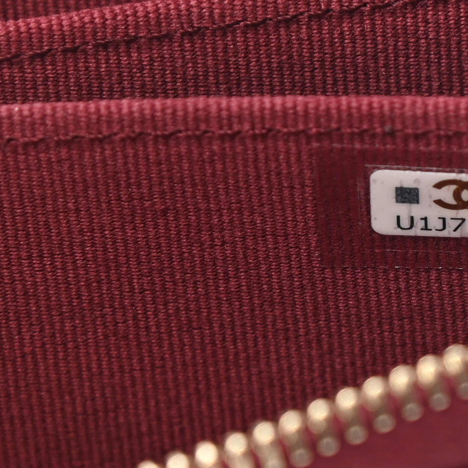 Chanel Caviar Quilted Zip Around Coin Purse Burgundy 7 of 7