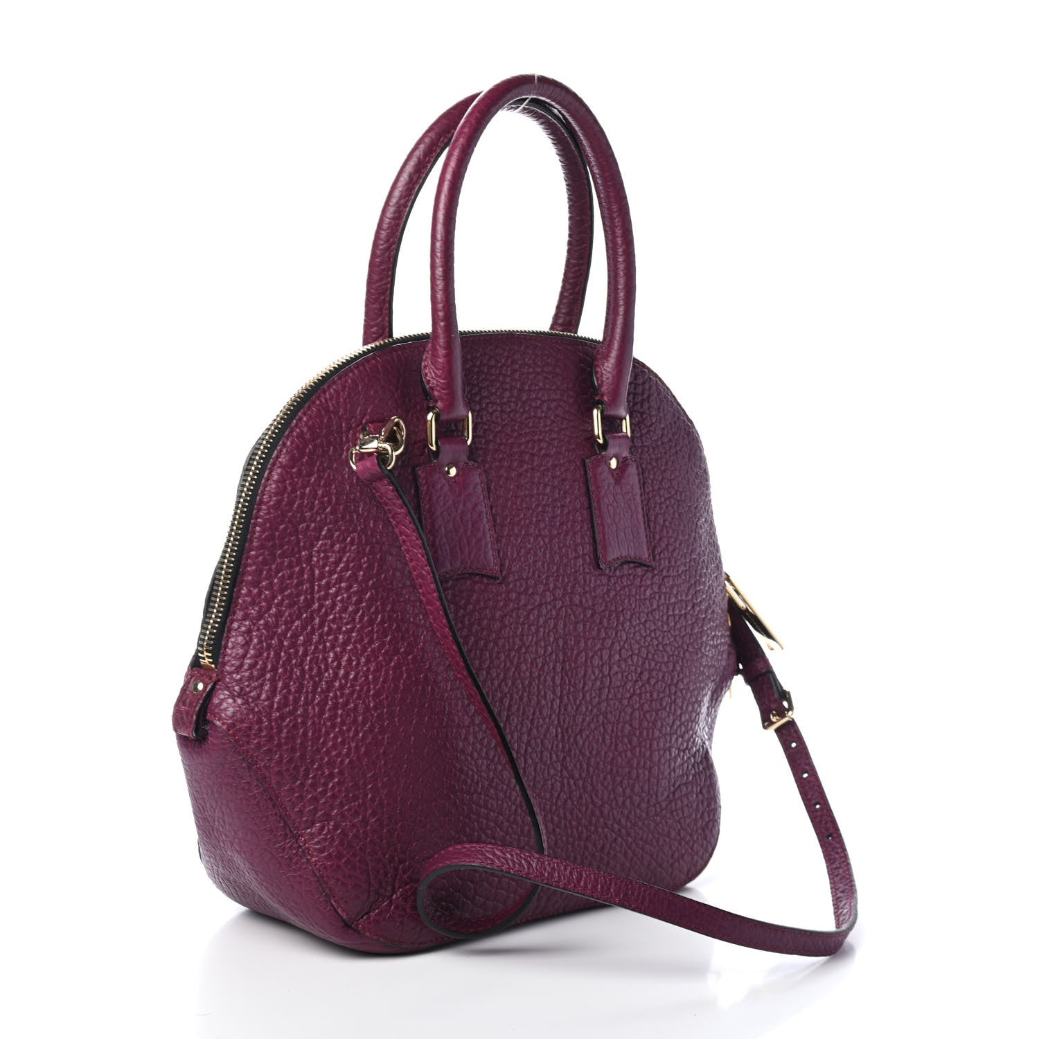 Burberry Heritage Grain Medium Orchard Bowling Bag Damson Magenta 2 of 4
