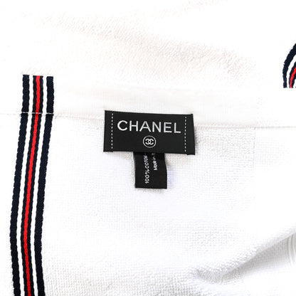 Chanel Cotton CC Chanel Airlines Beach Towel White Navy Red 3 of 3