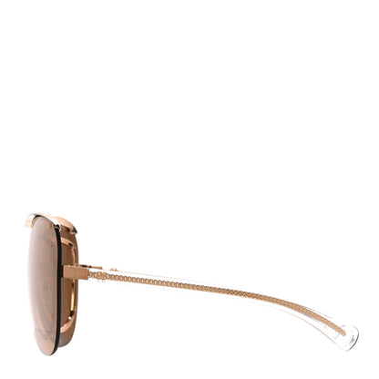 Chanel Rimless Shield Chain Sunglasses 71262 Gold 2 of 8