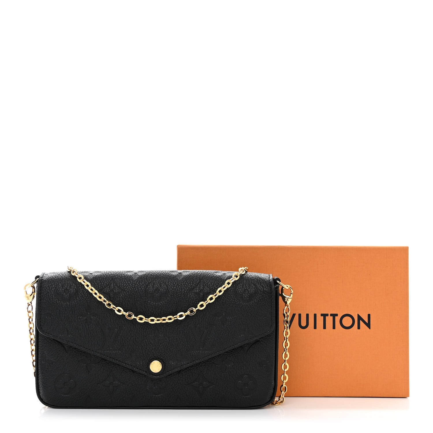 Louis Vuitton Empreinte Pochette Felicie Chain Wallet Black 10 of 10