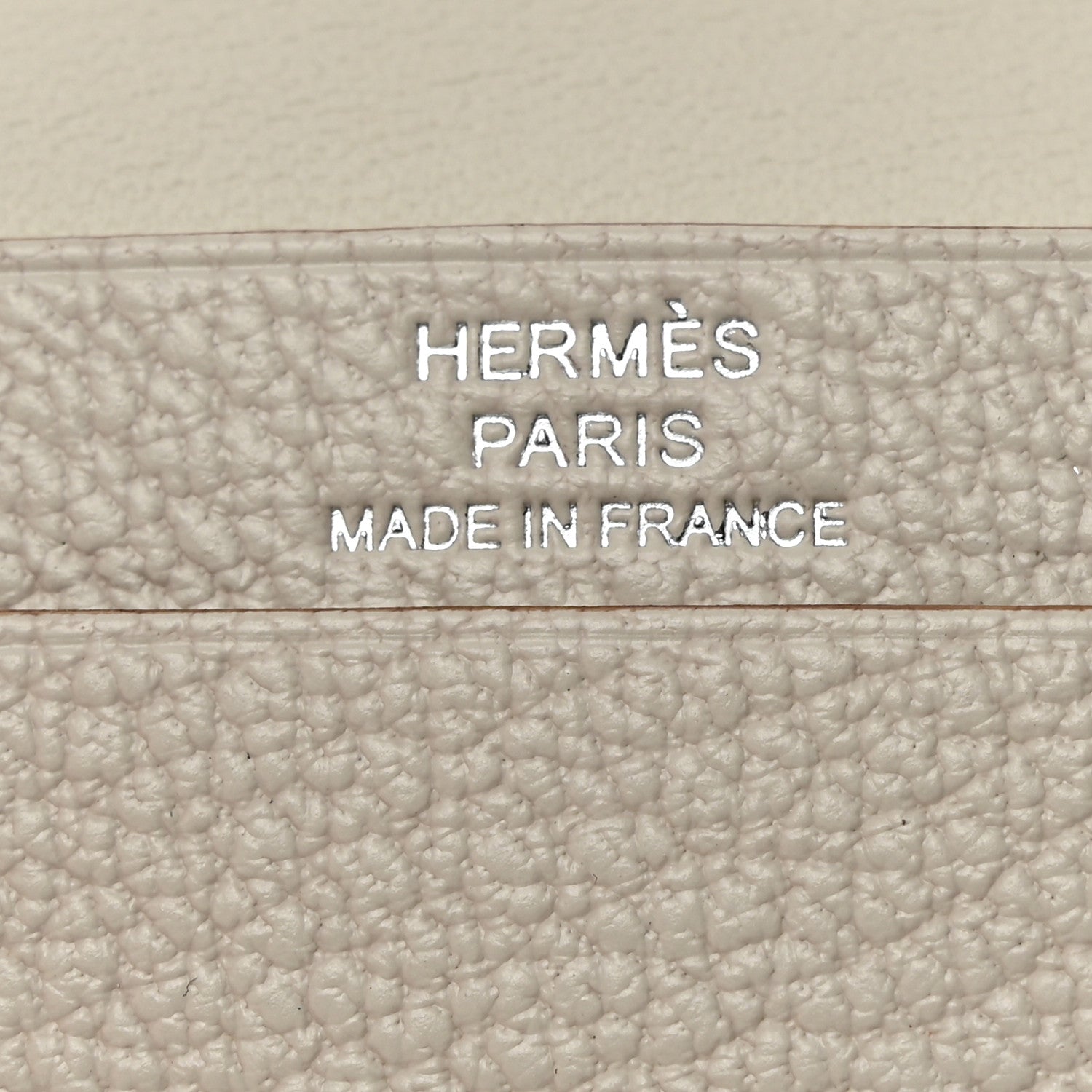 Hermes Chevre Mysore Bearn Card Holder Wallet Mushroom 7 of 9