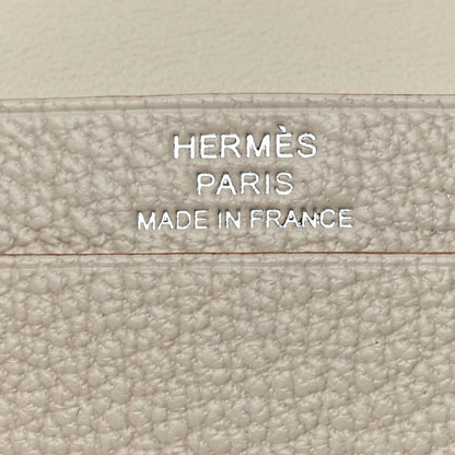 Hermes Chevre Mysore Bearn Card Holder Wallet Mushroom 7 of 9