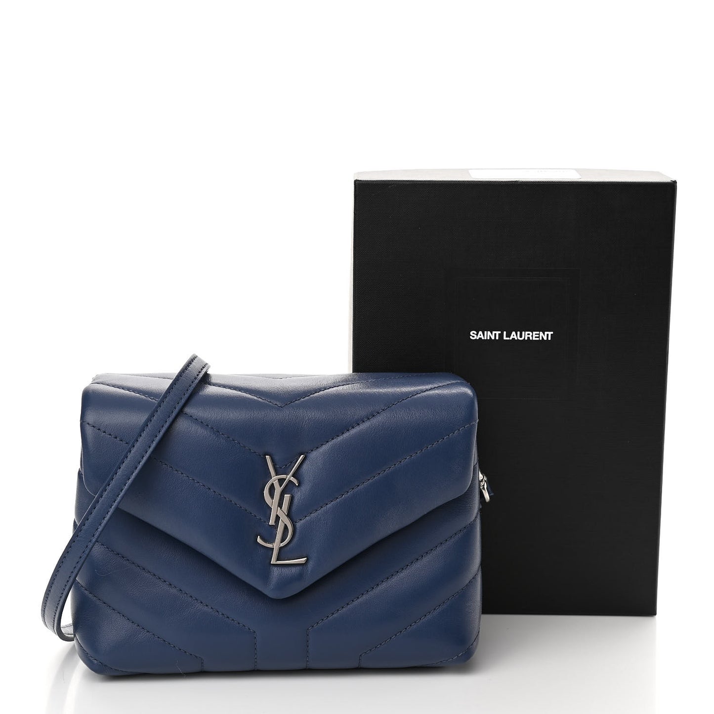 Calfskin Y Quilted Monogram Toy Loulou Crossbody Bag New Cobalt