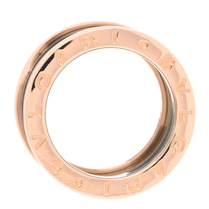 Bulgari 18K Rose Gold Black Ceramic B.Zero1 Four-Band Ring 51 5.75 5 of 5