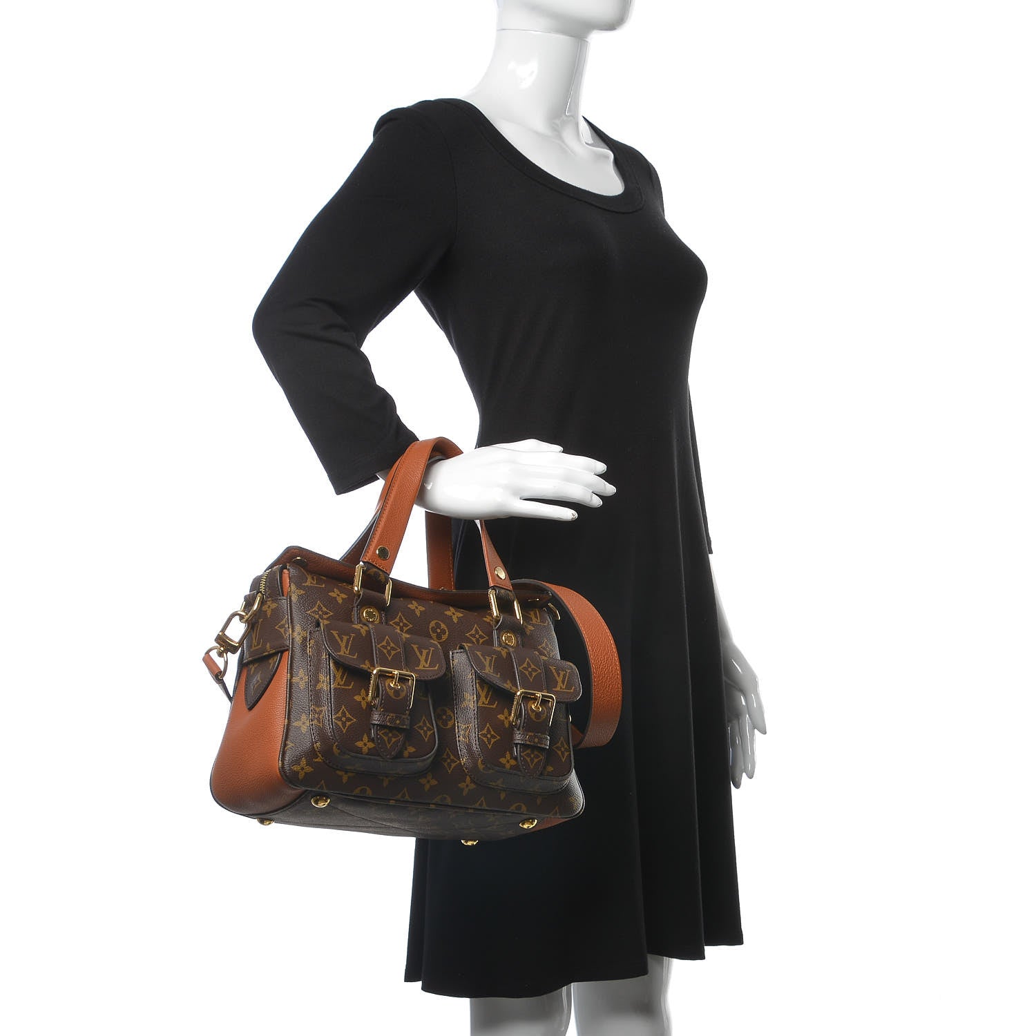 Louis Vuitton Monogram Manhattan NM Caramel 2 of 10